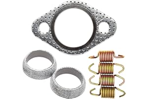 Riyitauto Exhaust Muffler Gasket Sea Spring Rebuild Kit for Polaris Sportsman 400 450 500 Ranger 400 425 500 Scrambler 500 Hawkeye 400 Worker 500 2001-2014