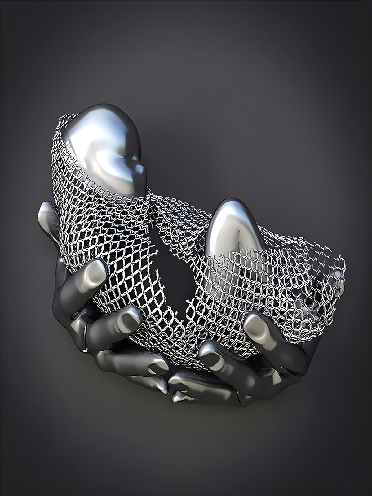 JNAOZI 3D Lovers Sculpture Metal Figure Statue Canvas Painting Love Hug Poster Abstract Canvas, Frameless (Poster 09.20 x 30 cm x 1 Piece)