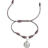 Saint Joseph & Holy Trinity Family Wristband Bracelet with Silver Icon Plate - Spiritual Sacred Protection Wristband Unisex Handmade Adjustable Size by Zaraleas