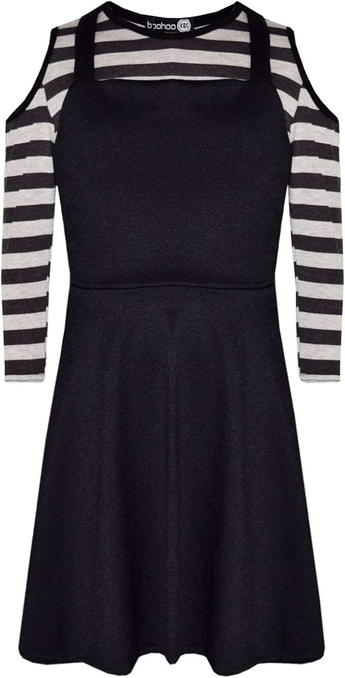 shoulder cut top and skirt