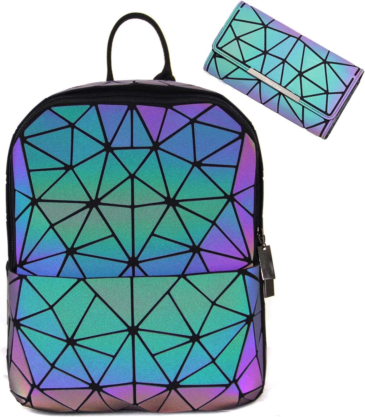 reflective geometric backpack