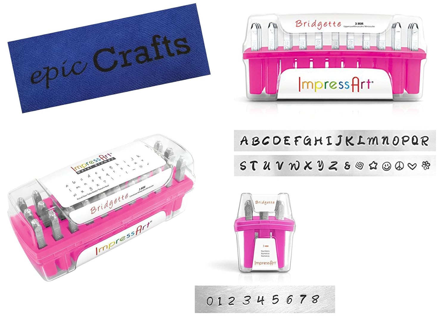 ImpressArt Stamping Kit with Bridgette Lowercase Metal Letter Stamps