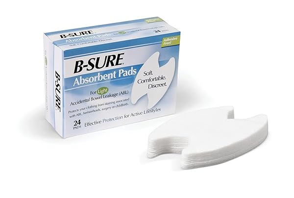 B-SURE ANAL LEAKAGE PADS, BOX/24 PADS