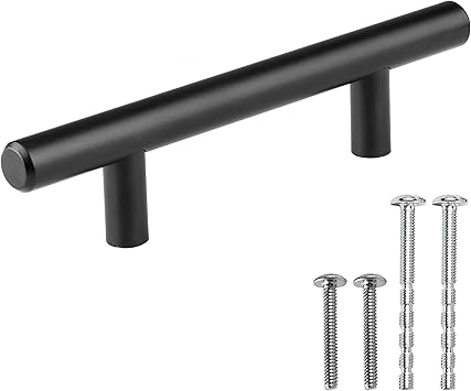 Black Kitchen Cabinet Handles 3 Inch Hole Center Bar Pulls 10 Pack Of Kitchen Cabinet Hardware Amazon Com