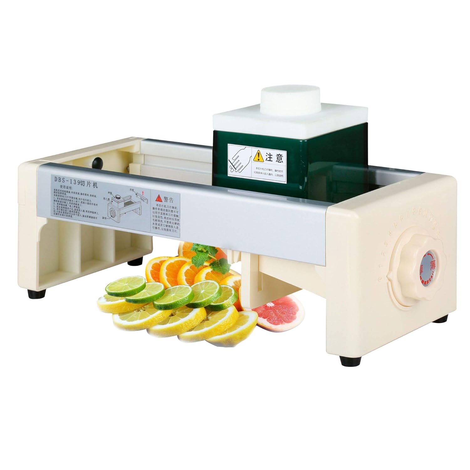 BAOSHISHAN 1-10mm Commercial Fruit and Vegetable Slicer Thickness  Adjustable Manual Multifunctional Cutter Kitchen Cutting Machine for Lemon  Potato Fruit ...