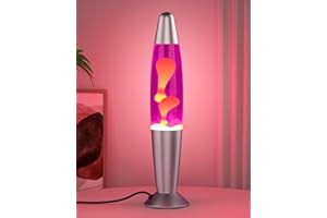 Eadaiylon Pink LED Motion Lamp for Adults and Kids, Liquid Motion Lamps with Yellow Wax Flows, Nigh Light Lamp Home Office Room Decor Great Gift for Women and Girls