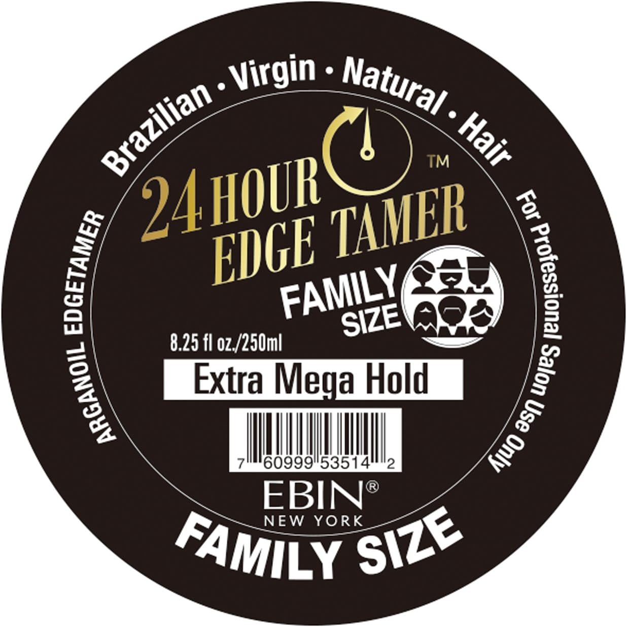 Ebin 24 Hour Edge Tamer Extra Mega Hold 8.25oz - Family Size