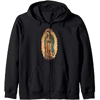 Amazon.com: Our Lady Virgen De Guadalupe Virgin Mary Zip Hoodie