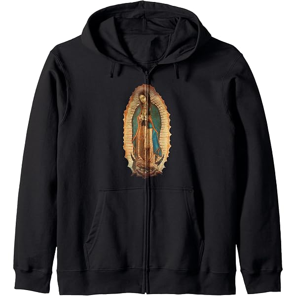Amazon.com: Our Lady Virgen De Guadalupe Virgin Mary Zip Hoodie