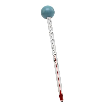 Lantelme Babyflaschenthermometer Glas Holzkugel blau Babyflasche Thermometer Analog 6168