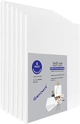 Genixart White Blank Canvas 40x50cm 5 Pack 16x20 Stretched Pre-Primed view 3