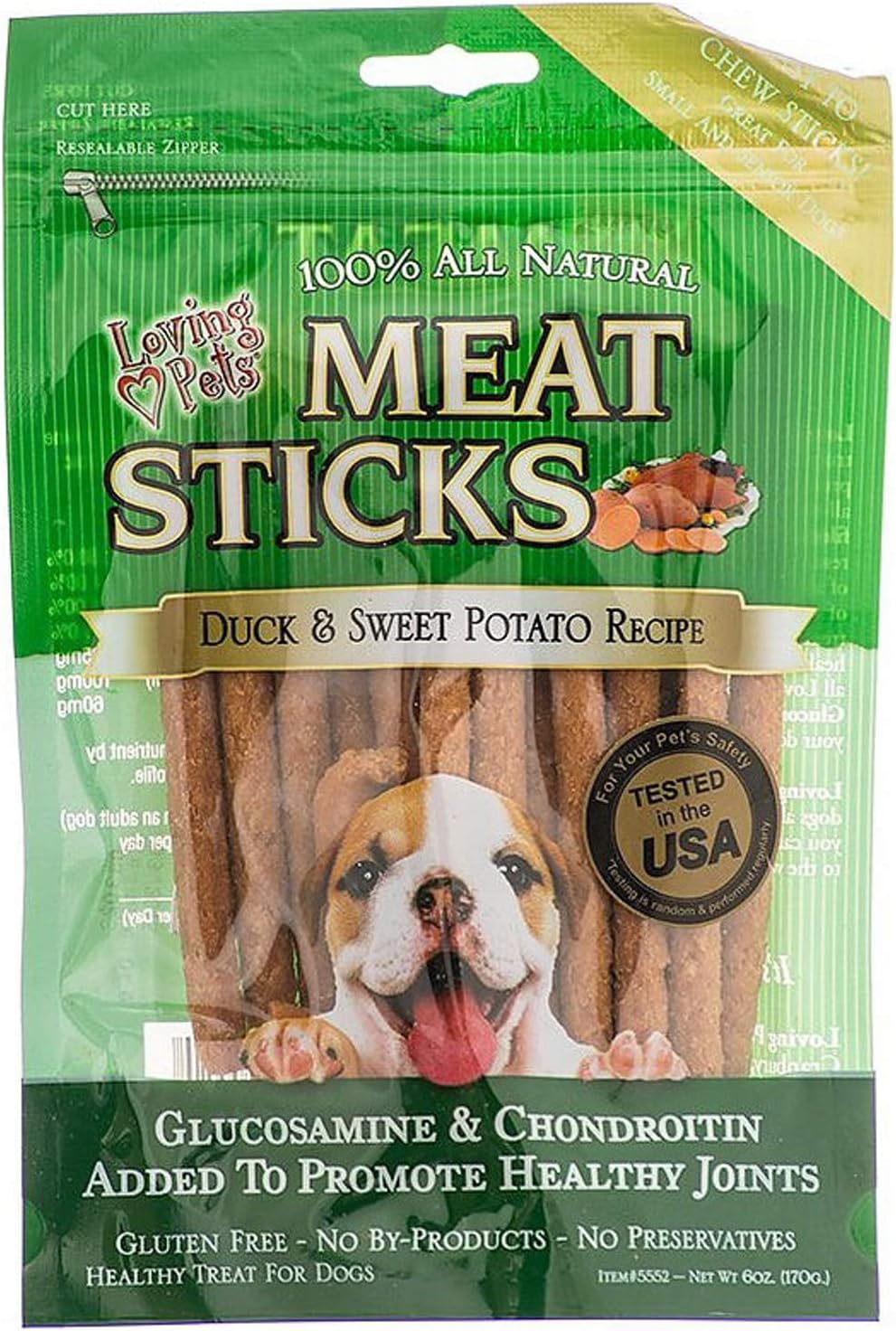 Loving Pets Meat Sticks Duck & Sweet Potato Recipe 6oz