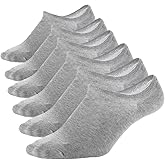 Kodal Copper No Show Socks Women Men - 6/9 Pairs Cotton Non Slip Invisible Low Cut Socks for Sneaker Loafer Flats 5-8/7-10