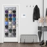 Unjumbly Baseball Hat Rack 24 Pocket Over Door Organizer Grey Clear Pockets view 7