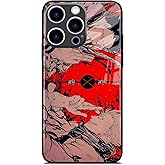Akatxezy Anime Manga Phone Case for iPhone 15, Anti-Fingerprint 9H Tempered Glass Back, Ultra-Slim Glossy Shockproof Bumper Shell