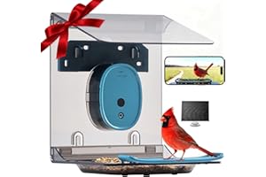VAKIAV Smart Bird Feeder with Camera Solar Powered,4K Camera for Outdoors,No Subsciption,UHD Video for Live Stream,Identify10,000+ Birds with AI,Instant Alerts,Elderly-Friendly,No WiFi Needed