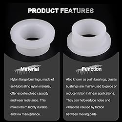 uxcell 12pcs Flanged Sleeve Bearings Plastic