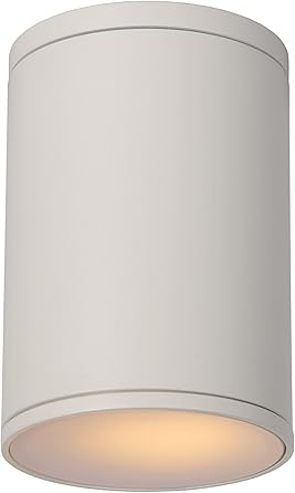 Lucide Tubix Spot Plafond Exterieur O 10 8 Cm Ip54 Blanc Amazon Fr Luminaires Et Eclairage