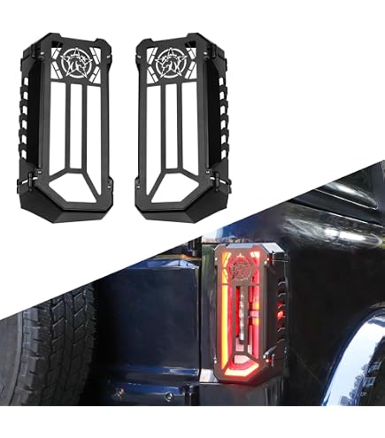 Smoke Black Tail Light Covers For Ford Bronco 2/4 Door 2021-2024 - 2PCS, Acrylic, Peel & Stick Installation, LED Light Compatible