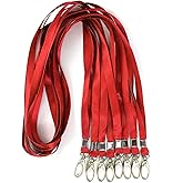 Beebel 100 Pack Bulk Lanyards Premium Lanyard with Badge Clip for ID Name Tags Badge Holders