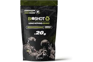 BioShot Biodegradable Green Tracer Glow in The Dark Airsoft BBS - Seamless Competition Match Grade for All 6mm Airsoft Guns and Accessories