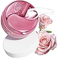 BREYLEE Pink Rose Eye Mask– 60 Pcs - Puffy Eyes and Dark Circles Treatments – Look Younger and Reduce Wrinkles and Fine Lines Undereye, Improve and Firm eye Skin - Pure Natural Material Extraction