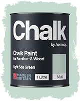 Hemway Chalk Paint Light Sea Green 1L Matt Finish Furniture & Walls