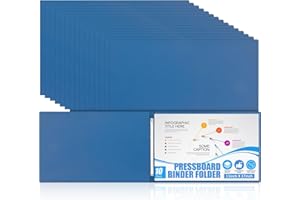 Resurhang 10 Pcs Pressboard Report Cover, 3" Capacity Presentation Binder Folder with Metal Prong Paper Fastener to Neatly Bind Reports Proposals Transcripts, Other Documents (11x17 Inch,Navy Blue)