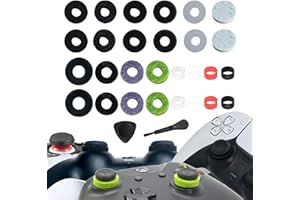 MYPUQIAO 28 Pcs Precision Rings, Aim Assist Target Motion Control, 14 Different Strengths Joystick Protector Compatible with PlayStation 4 PS4, PS5, Xbox One, Series X, Switch Pro, Scuf Controller Grips (All)