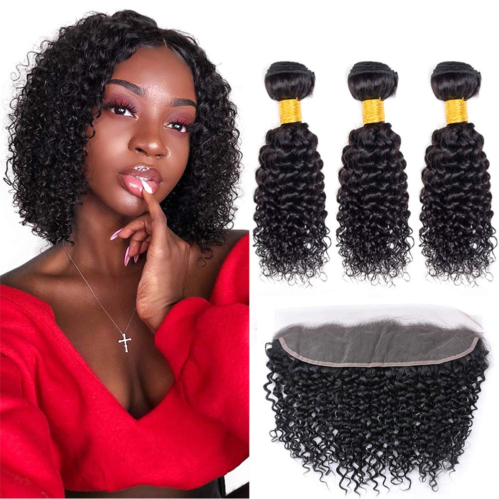 Jerry curl bundles with frontal Outlet