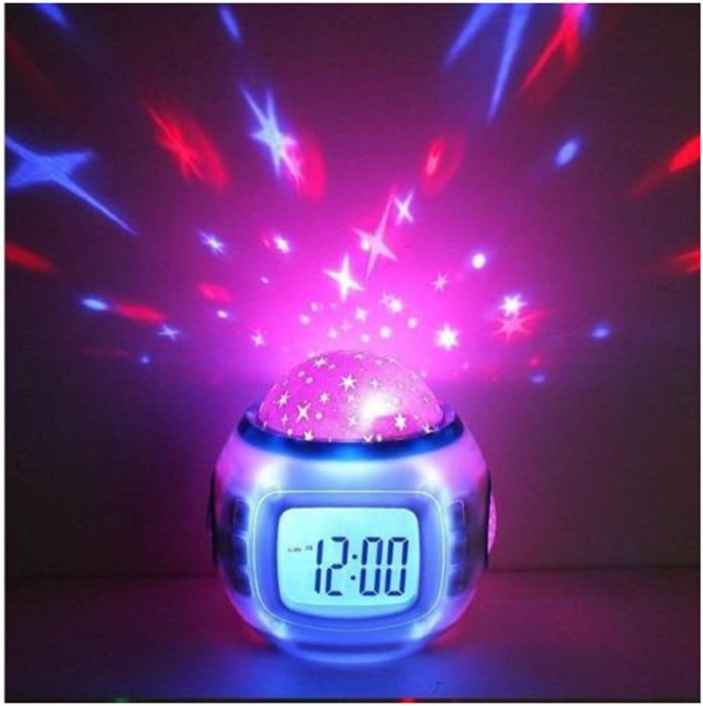 Desktop Table Clocks Music Starry Star Sky Projection Alarm Clock Calendar Thermometer