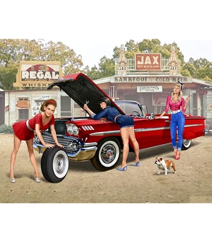 Master Box 1/35 Scale Pin-Up Girls Figure Set - 6 Plastic Model Figures Unpainted (MB35183) - View #3