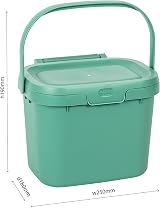 Addis Everyday Kitchen Food Waste Compost Caddy Bin 4.5 L Sage Green view 8