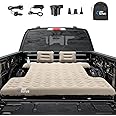 JOYTUTUS Truck Bed Air Mattress for 5.5-5.8Ft Full Size Short Truck Beds Inflatable Air Mattress for Outdoor Camping, Truck Tent Accessories with Pump, Cup Holder & 2 Pillow & Carry Bag (Smooth Edge)