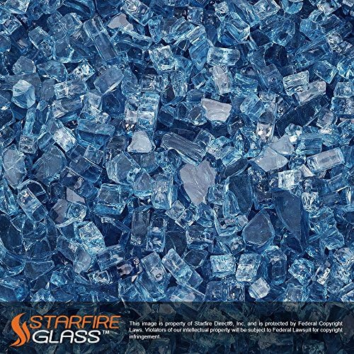 Starfire Glass 20-Pound Fire Glass 1/4-Inch Pacific Blue