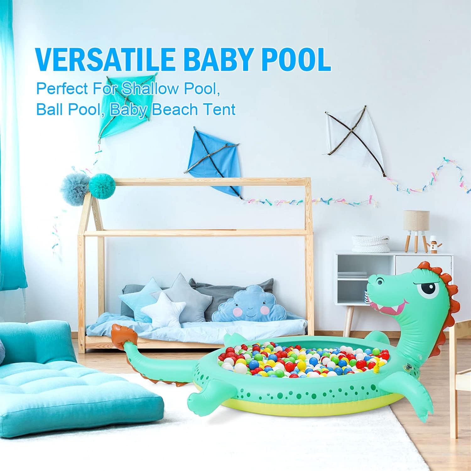 Vumdua Dinosaur Inflatable Sprinkler Pool for Kids, 77'' Kiddie Pool Splash Pad for Kids Toddlers, Baby Wading Pool Swimming Pool Outdoor Water Toys for Boys and Girls: Health & Personal Care