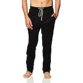 Hanes Solid Knit Sleep Pants With Drawstring and Pockets, Cotton Pajama Bottoms Comfortable Sleepwear, Black, X-Large