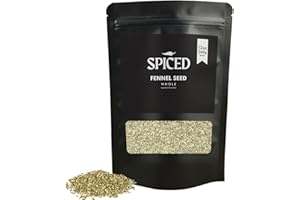 RHYTHM AROMATICS SPICED Whole Fennel Seed, 12oz of Gourmet Fennel Seeds in Resealable Bag, Great for Cooking, Seasoning, Grinding or Toasting, Indian and Italian Recipes Cuisine