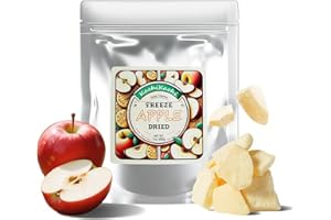 KACHIKACHI Freeze Dried Apple Chunks - 7oz|200g, Only Apples | Peeled & Pitted | Family Pack | Ziplock Bag | Dehydration Apple Chips Snacks for Sharing During Party Picnic Office