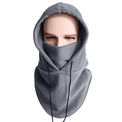 Thermal Fleece Balaclava – Full Face Mask Ski Mask, Winter Neck Warm Hood – Unisex, One Size, Windproof