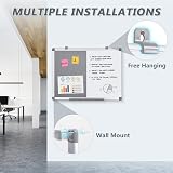 MAKELLO Combination Felt Magnetic Notice Board 60x45cm Aluminum Frame Office view 4