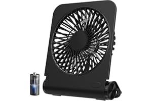 EasyAcc Small Desk Fan, Rechargeable Slumber Pod Fan Only, Ship Approved Fan - Fully Foldable, Strong Wind, 4 Speeds, Fan for Cruise, Travel, Office, Pet Cooling, Hot Flashes