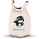 Organic Cotton Bath Faucet Filter by Santevia – Sensitive Skin Bathtub Water Purifier with Nourishing Minerals for Hair & Ski