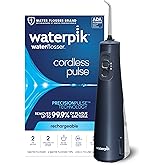 Waterpik Cordless Pulse Rechargeable Portable Water Flosser for Teeth, Gums, Braces Care and Travel with 2 Flossing Tips, Wat