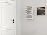 EasyPAG Metal 6 Tier A4 Wall Mounted Document Holder White view 6