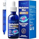 THBRO Methylene Blue Pharmaceutical Grade 1% Solution: USP Drops for Human - 3rd Party Tested No Formaldehyde & Alcohol 2 Fl oz