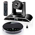 20x Zoom Conference Room Camera System TONGVEO All-in-1 Video and Audio Conferencing System 20X Optical Zoom USB3.0 HDMI PTZ Camera and Conference speaker with microphone Bundle for large Meeting Room