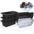 Luxify 4-Pack Ice Block Mold Totaling 10lb,Extra Large Ice Cube Shape Molds for Ice Bath, Cold Plunge or Coolers, Reusable Silicone Moulds