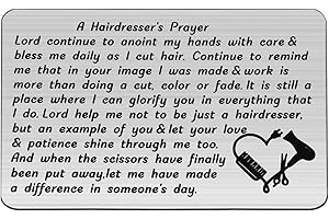 WSNANG Hairdresser's Prayer Wallet Card Hair Stylist Gift Hair Barber Gift Inspirational Hairdresser Jewelry Gift for Hair Stylists (Hairdresser's Prayer WC)