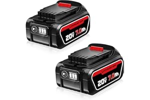 FERRYBOAT 7.0Ah Replacement for Dewalt 20V Max Battery DCB200 DCB201 DCB203 DCB204 DCB206 DCB180, Compatible with Dewalt 20 Volt DCD/DCF/DCG Series Power Tools.2Pack.